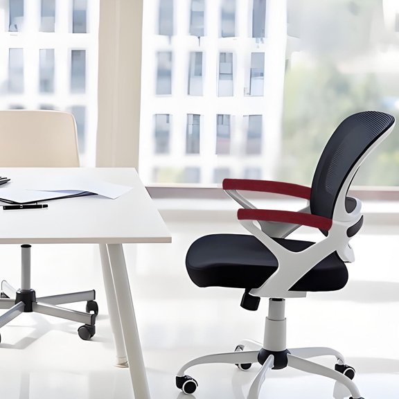 FUTUREORYY 2 Pairs Red Polyester Stretchable Armrest Covers Washable Protector for Office and Gaming Chairs
