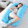 thumbnail image 3 of Kuymtek U-Typ Funda almohada para embarazadas Cojín protección lateral con algodón (Luna azul), 3 of 6