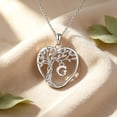 thumbnail image 4 of Heshpaws Heart Tree of Life Necklace Custom Initial Letter Pendant Jewelry for Women, Gift for Mom Daughter Wife, 4 of 6