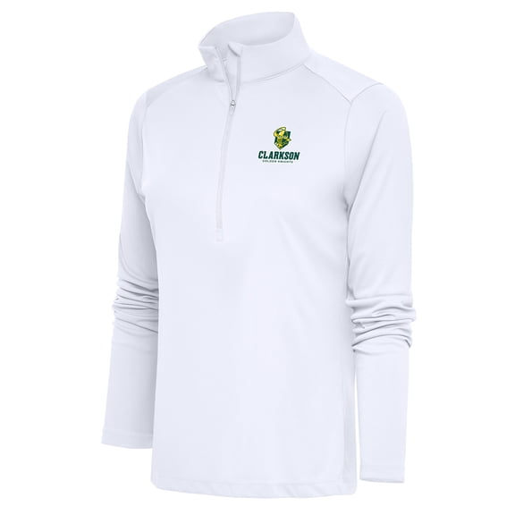 Women's Antigua White Clarkson Golden Knights Tribute Digital Thermal Half-Zip Pullover Top