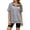 Grey, variant on FASHOFT Half Zip up Hoodie Women Oversized Zipper Sweatshirt Short Sleeve Solid Pullover Spring Fall Tops Beige L