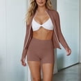 thumbnail image 7 of Aofany Two Piece Sets for Women Summer for Women High Waisted Shorts Long Sleeve Athletic UPF 50+ Jacket Gym Yoga Outfit, 7 of 7