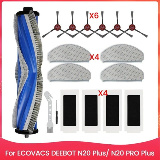 Accesorios para Aspiradora Robot para N20 Plus/ N20 Piezas de Repuesto Cepillo Lateral Principal Filtro Mopas