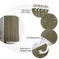 thumbnail image 6 of Sage Green Waterproof Fabric Shower Curtain, Brown Solid Color Simple Abstract Shower Curtain for Bathroom Curtains Bathtubs Hotel Washable Shower Curtains with 12 Hooks Extra Long 72x96, 6 of 6