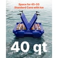 thumbnail image 4 of VEVOR Floating Cooler, 40 QT Floating Ice Chest with Dry Storage, Wheels & Tow Rope, Premium LLDPE Amphibious Drink Cooler for Water & Land, Cruise Stable on Lake, River, Pool, Beach, Kayak, Deep Blue, 4 of 9