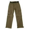 thumbnail image 5 of JJHGVB Cargo Pants Women High Waisted Pants Women's Outdoor Quick Drying With Multiple Pockets And Detachable Style Elastic Windbreaker Pants Wide Leg Pants Woman Baggy Pants Khaki L, 5 of 9