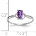thumbnail image 2 of 14k White Gold Amethyst Birthstone Ring February, 2 of 6