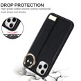 thumbnail image 3 of Allytechgroup 2024 New Trendy Back Case Cover for Apple iPhone 12/ iPhone 12 Pro, Premium PU Leather Luxury Design with Ring Holder Stand Bracket Bumper Shockproof Phone Case for Girls Women, Black, 3 of 8