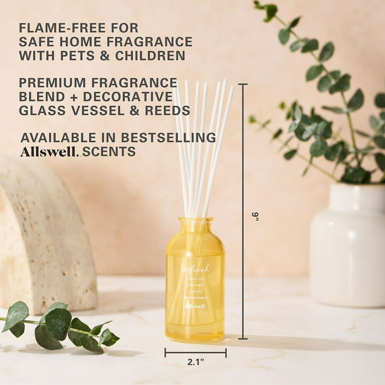 Allswell Refresh (Lemon Zest + Bergamot + Sage) Scented Reed