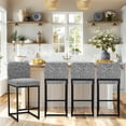 thumbnail image 2 of Sophia & William Counter Height Bar Stools with High Backrest 4 Pack Soft & Durable Chenille Fabric Bar Stools for Kitchen Island, Gray, 2 of 7