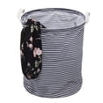 thumbnail image 5 of Folding Laundry Hamper Washing Dirty Clothes Storage Cotton Linen Laundry Basket Hamper Canvas Toy Storage Organizer Bag Home Household, 5 of 7