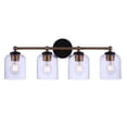 thumbnail image 2 of Coppa 4 - Light Flat Black And Satin Brass Brass Traditional Incandescent Glass And Steel Wall Sconce, 2 of 7