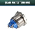 thumbnail image 4 of Unique Bargains 5 Pcs LED Indicator Light 19mm 12V Metal Shell Waterproof Pilot Dash Signal Lamp Interior Green, 4 of 6