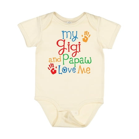 

Inktastic Gigi and Papaw Love Me Grandchild Gift Baby Boy or Baby Girl Bodysuit