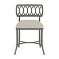 thumbnail image 2 of Hillsdale Furniture Canal Street Metal Vanity Stool, Pewter, 2 of 12