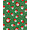 Green, Pattern 4, variant on ODIKA 4'x6' Machine Washable Non-Slip Area Rug, Festive Snowflake Mosaic with Holiday Accents High Traffic Rug, White, 735711