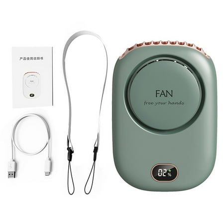 

Portable Personal 3 Speeds USB Rechargeable Neck Hanging Cooling Mini Fan Home