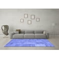 thumbnail image 3 of Ahgly Company Indoor Rectangle Patchwork Blue Transitional Area Rugs, 2' x 4', 3 of 4