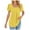 Yellow, variant on Vetement Femme ete 2025 Womens Summer T Shirt Square Neck Hollow Pleated Loose Top Short Sleeve Tee Shirt Women Spandex Long Sleeve Women Hike Long Sleeves T Shirts for Shirts S S