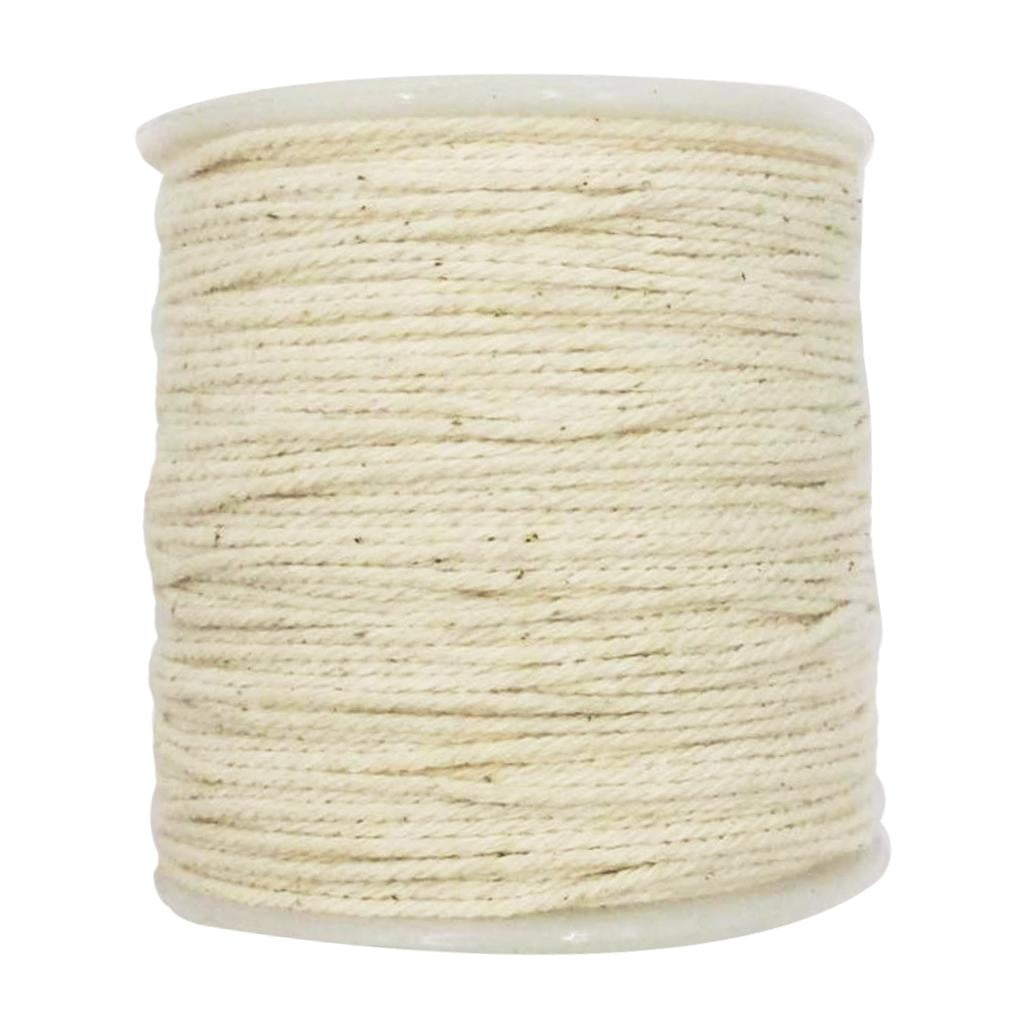 Milageto 4-20pack 100 Meters 1mm Rustic Cotton Rope Braided Twisted Cord Twine Craft 4 Pcs