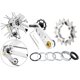 thumbnail image 5 of Cadena de Desviador trasero deal Paquetes Kit Conversión de Plata 16T shamjiam Tensor de cadena de bicicleta, 5 of 9