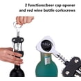 thumbnail image 4 of Foho Wine Opener, Multifunctional Wing Corkscrew Wine Bottle Opener for all Cork Stoppered and Beer Cap Bottles, Luxury Waiter Corkscrew with Stopper Set for Wine Enthusiast, Waiters - Black, 4 of 8
