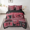 thumbnail image 2 of jejeloiu Rugby Ball Game 7-Piece Twin Bedding Sets,Football Sport City Bedding Comforter Set For Boys Teens Reversible, 2 of 8