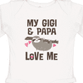 thumbnail image 4 of Inktastic My Gigi and Papa Love Me Girls Long Sleeve Baby Bodysuit, 4 of 5