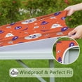 thumbnail image 6 of Halloween Decor Table Cover with Elastic Edge 34x34 Inch - Square Tablecloth Featuring Spooky Ghosts and Pumpkins Washable Fabric, 6 of 6