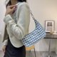 thumbnail image 3 of Bolso de hombro con cadena acrílica para mujer bolsa de hombro Ehuebsd con estampado a cuadros de tela Oxford informal pequeño, 3 of 9