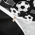 thumbnail image 4 of Erosebridal Boys Soccer Games Kids Queen Duvet Cover Set,Football Sport Theme Bedding For Boys,Reversible Black 3pcs,No Comforter, 4 of 6