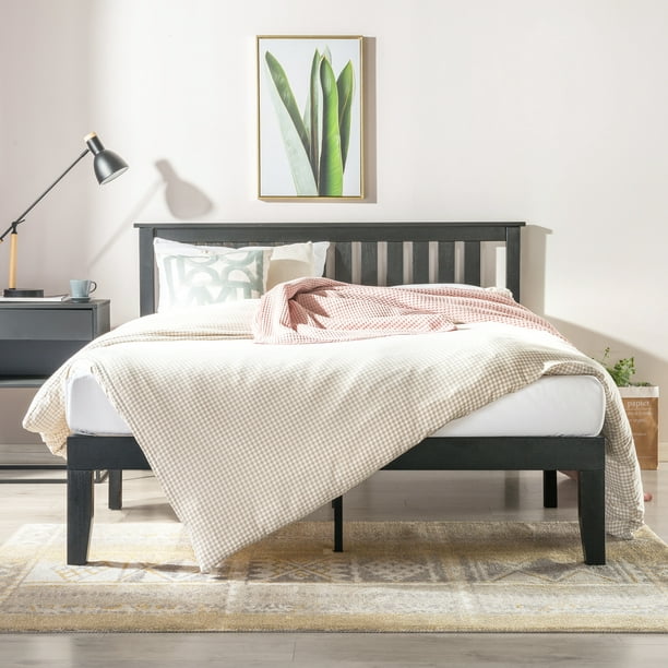 Mellow Marley Solid Wood Platform Bed, Wood Platform Bed Frame King With Headboard