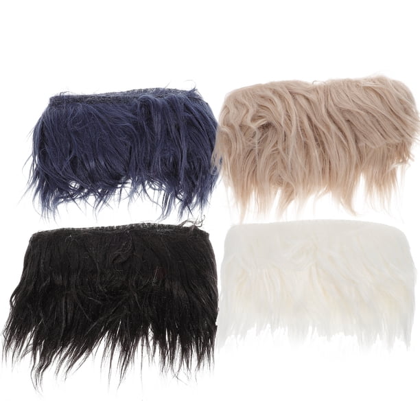 4 piezas de peluche de pelaje de pelaje de pelaje de piel precortada