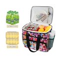 thumbnail image 2 of FORMRS Insulated Cooler Bag 24 Cans Capacity Soft Leakproof Lunch Box with Side Pockets, Black Colorful Circles, 2 of 7