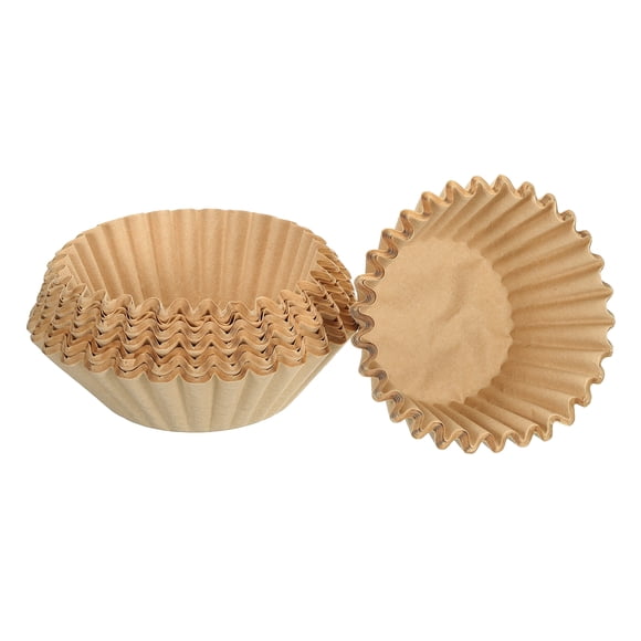 Uxcell 100 Pcs Filtres à Café Bruns 6-10 Tasses Panier Filtre en Papier Jetable Cafetières à Infusion Goutte à Goutte Universelles 9.8*4.3 Pouces