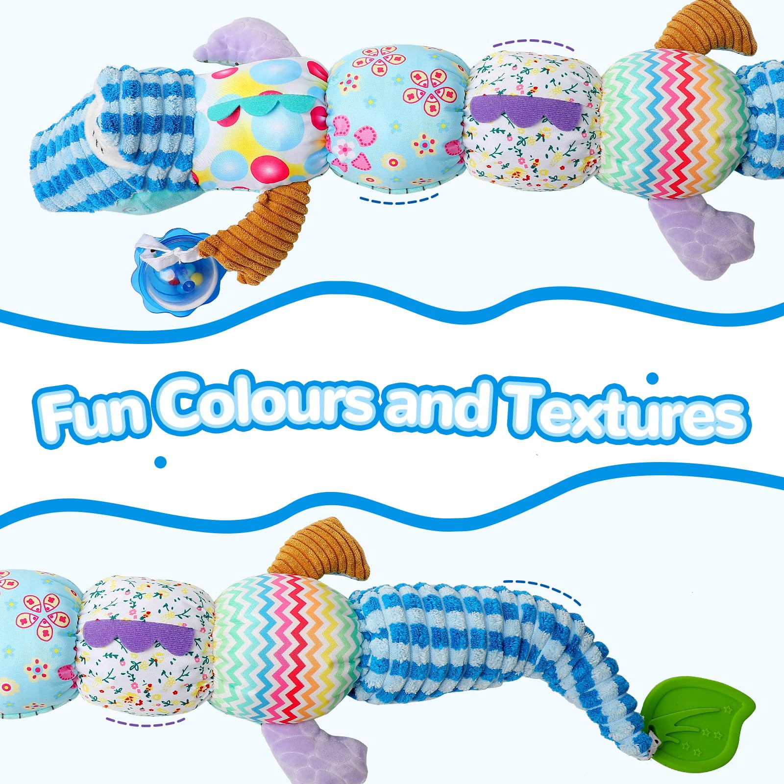 Baby Toys Musical Crocodile,Infant Toys Stuffed Animals with Ruler Design,Baby Boy Toys 6 to 12 Months,Infant 3 4 5 7 8 9 Months Old Baby Toys