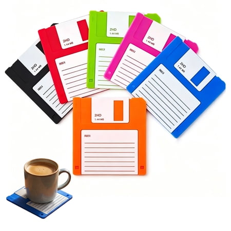 6PCS Coasters for Drinks with Holder Silicone Coasters with Grooved Design Non-Slip Cup Mat for Coffee Beer Tabletop Protection Pad