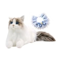 thumbnail image 3 of Muñeco de peluche de gato Ragdoll realista, Animal relleno, muñeco de gato, compañero de simulación, juguete de peluche de gato para niños y niñas, Pañuelo, 3 of 8