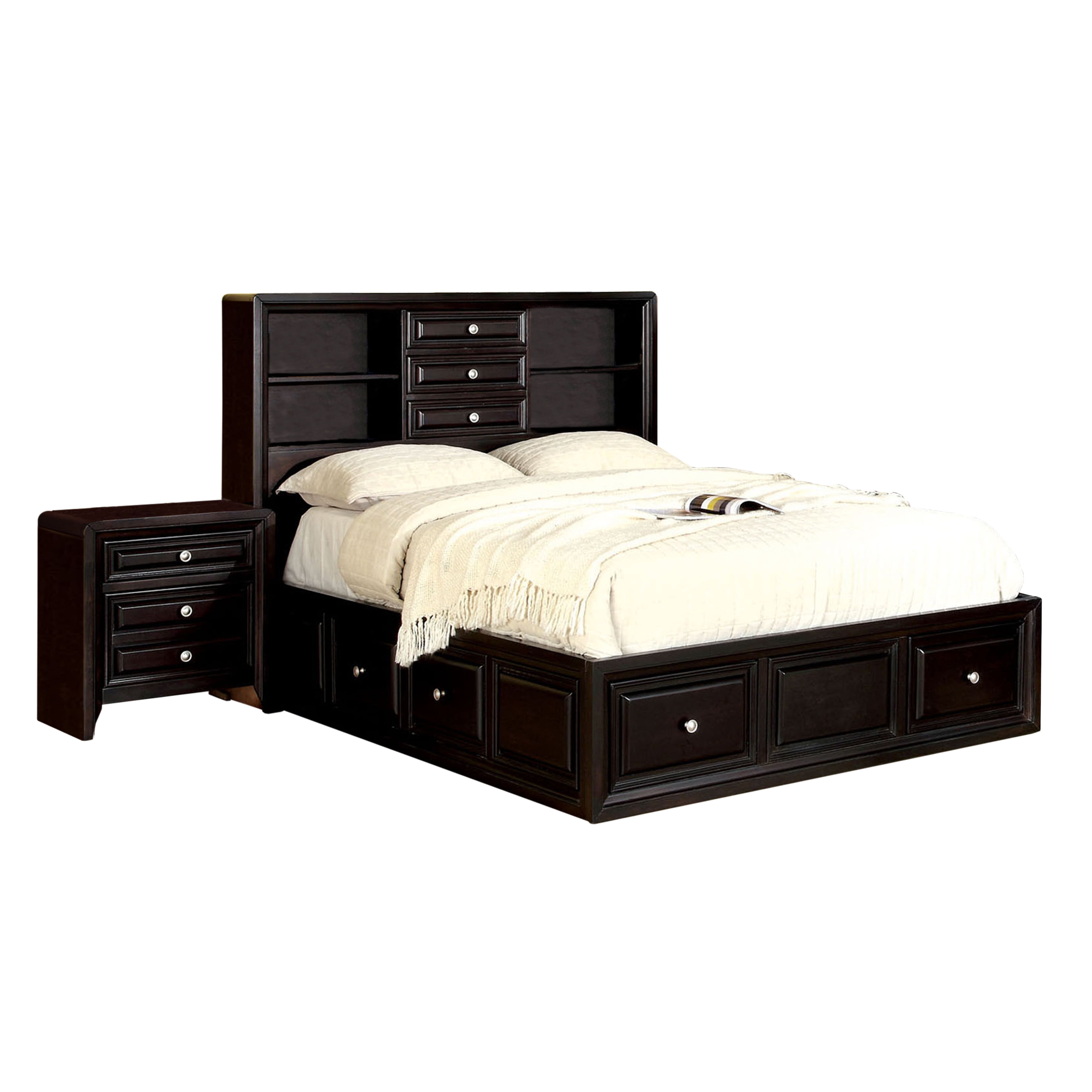 Gainesville Espresso King Platform Bed with Storage