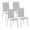 White, variant on HOMCOM Dining Chairs Set of 4, Upholstered Faux Leather Accent Chairs