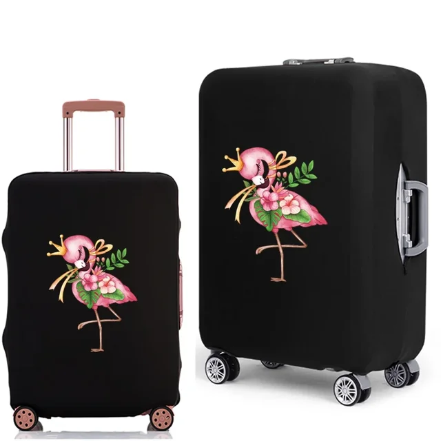 Travel Luggage Protective Cover Flamingo Pattern Suitcase Case Travel Accessories Elastic Trunk Cover for 18-28 Inch Suitcase 8flamingo045 S