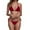 Red, variant on Womens Bathing Suits Tankini Set Strappy Bikini Top And Bottom Beach Vacation Outfit Swimsuit for Women Pool Party