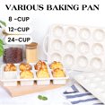 thumbnail image 3 of Black&Friday Deals 2024 Rkxzt Silicone Muffin Pan, Metal Reinforced Frame Regular Size Muffin Pans Nonstick 24 Cups with Handle for Baking Homemade Muffins, Cupcakes, Egg Bites, 3 of 3