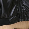 thumbnail image 6 of MeetoTime Baby Leather Jackets Casual Zipper Long Sleeved Coat for Boys Girls 6 Months-3 Years Baby Clothes, 6 of 7