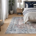 thumbnail image 2 of Bloom Rugs Washable Non-Slip 5x7 Rug - Brick / Dark Blue Traditional Oriental Area Rug for Living Room, Bedroom, Dining Room, and Kitchen - Exact size: 5' x 7', 2 of 8