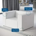 thumbnail image 6 of Modway Mingle Vegan Leather Armchair in White, 6 of 7