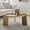 Gold, variant on Tina's Home Modern Round Coffee Table with Fluted Base, Wood Center Table for Living Room, Apartment, Office, Easy Assembly Black