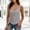 Gray, variant on Women Plaid Tank Top Summer Business Casual Sleeveless Button Down Shirts Slim Fit Gingham Tops Red