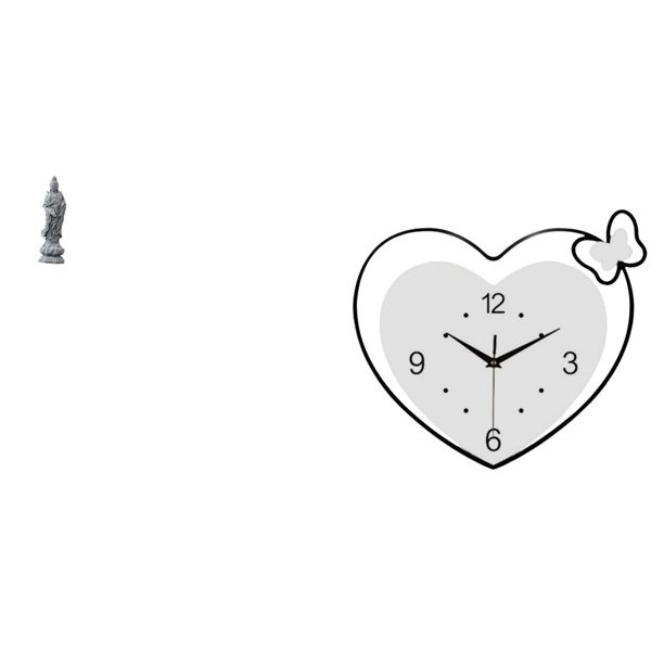 Estatua De Guan Yin En Forma De Corazón, Accesorios, Adorno, Regalos Tradicionales, Figura De Kuanyin, Escultura De Buda Femenina, Reloj Acrílico, Decoración, Diseño Creativo Decorativo,