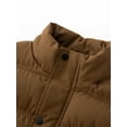 thumbnail image 6 of KVE Men's Warm Winter Hooded Vest Padded Puffer Vest Brown, Large, 6 of 9